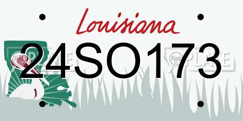 24SO173 Louisiana License Plate