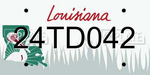 24TD042 Louisiana License Plate