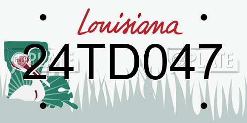 24TD047 Louisiana License Plate