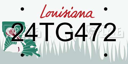 24TG472 Louisiana License Plate