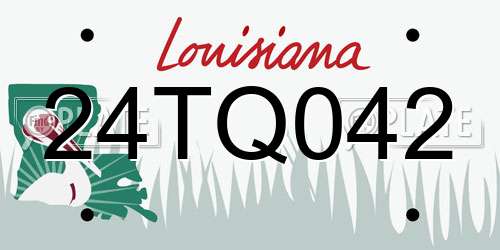 24TQ042 Louisiana License Plate