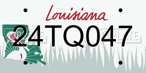 24TQ047 Louisiana License Plate