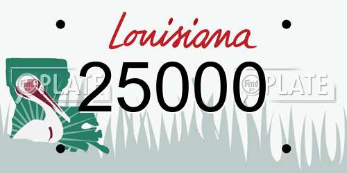 25000 Louisiana License Plate