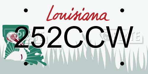 252CCW Louisiana License Plate
