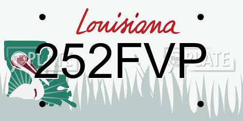 252FVP Louisiana License Plate