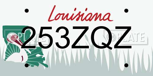 253ZQZ Louisiana License Plate