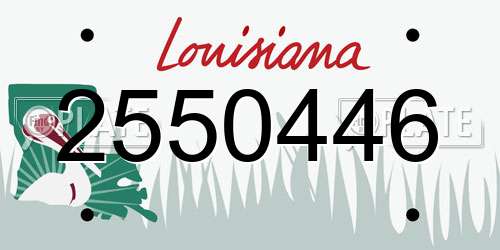 2550446 Louisiana License Plate