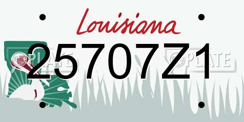 25707Z1 Louisiana License Plate