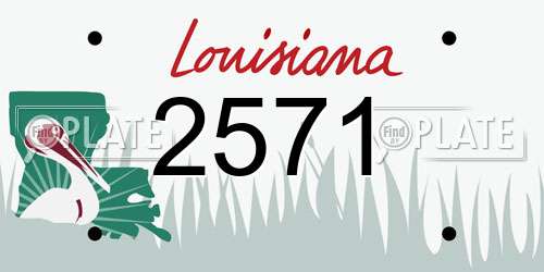 2571 Louisiana License Plate