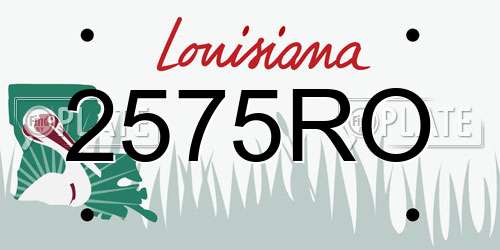 2575RO Louisiana License Plate