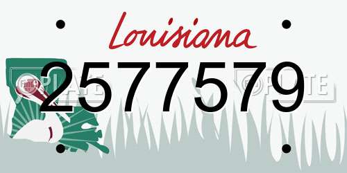 2577579 Louisiana License Plate