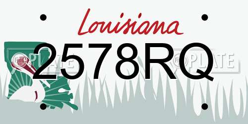 2578RQ Louisiana License Plate