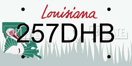 257DHB Louisiana License Plate