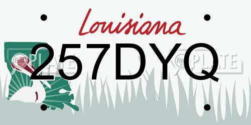 257DYQ Louisiana License Plate