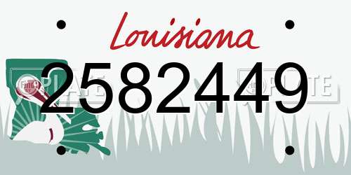 2582449 Louisiana License Plate
