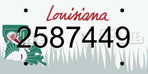 2587449 Louisiana License Plate