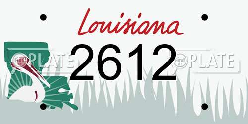 2612 Louisiana License Plate