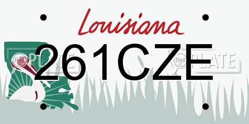 261CZE Louisiana License Plate