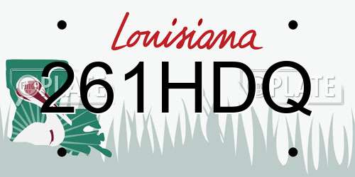 261HDQ Louisiana License Plate