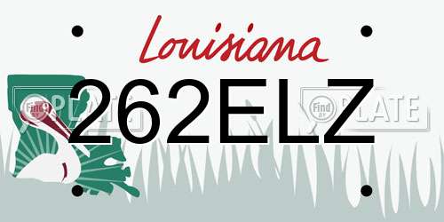 262ELZ Louisiana License Plate