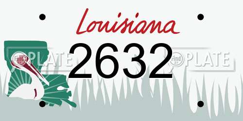 2632 Louisiana License Plate