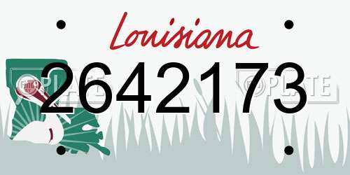 2642173 Louisiana License Plate