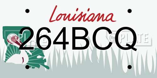 264BCQ Louisiana License Plate