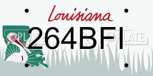 264BFI Louisiana License Plate