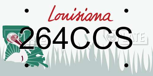 264CCS Louisiana License Plate