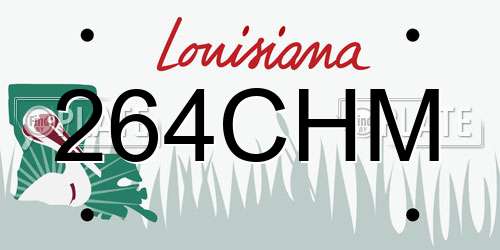 264CHM Louisiana License Plate