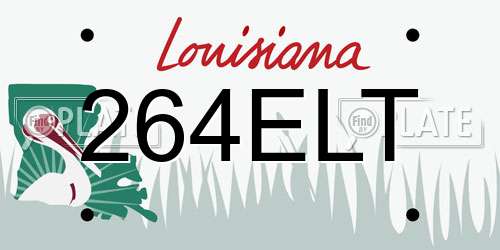 264ELT Louisiana License Plate