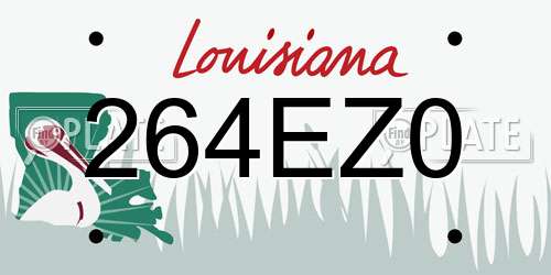 264EZ0 Louisiana License Plate
