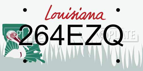 264EZQ Louisiana License Plate