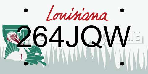 264JQW Louisiana License Plate