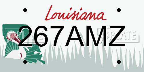 267AMZ Louisiana License Plate