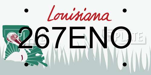 267ENO Louisiana License Plate