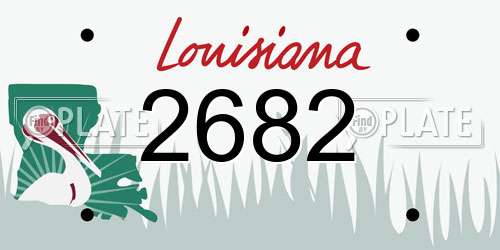 2682 Louisiana License Plate