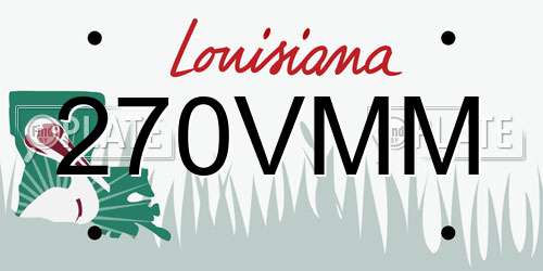 270VMM Louisiana License Plate