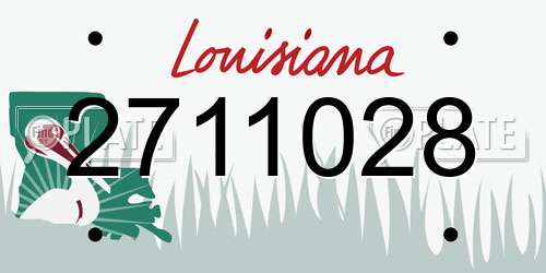 2711028 Louisiana License Plate