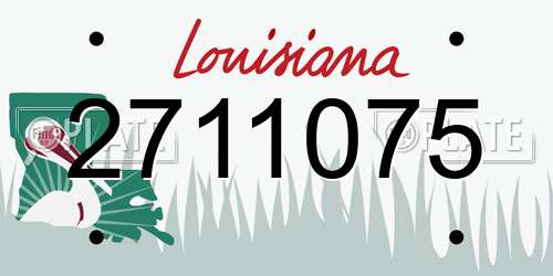 2711075 Louisiana License Plate