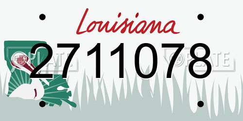 2711078 Louisiana License Plate