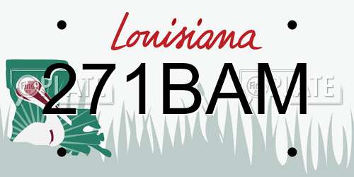 271BAM Louisiana License Plate