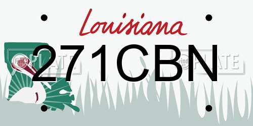 271CBN Louisiana License Plate
