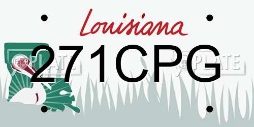 271CPG Louisiana License Plate