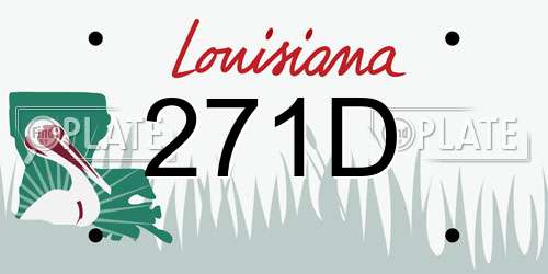 271D Louisiana License Plate
