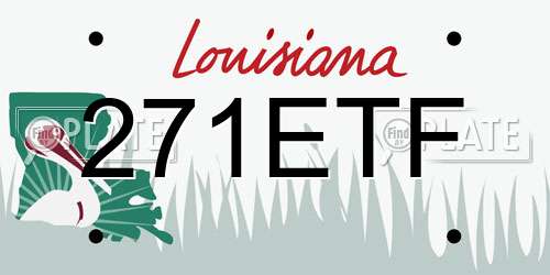 271ETF Louisiana License Plate