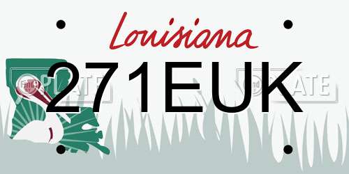 271EUK Louisiana License Plate