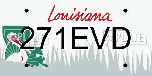 271EVD Louisiana License Plate