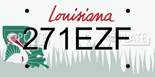 271EZF Louisiana License Plate