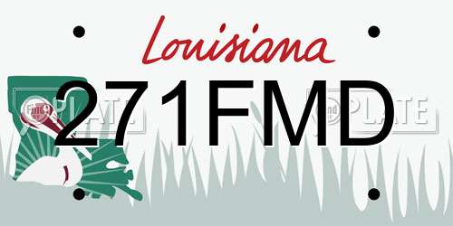 271FMD Louisiana License Plate